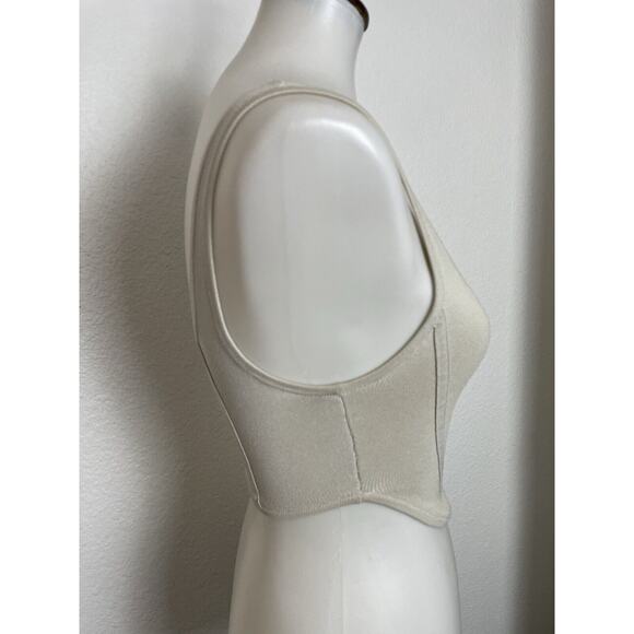Aritzia Babaton Tank Top Sculpt Bustier Corset Knit Asymmetric - Picture 3 of 8